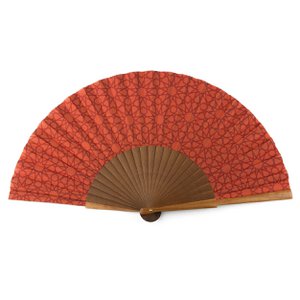 Red folding fan Dalila