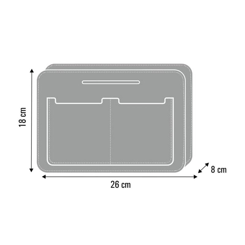 Forest Mood Organizer aus anthrazitfarbenem Filz für Tasche Bertoni Copy