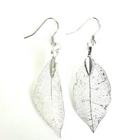 Earring Eucalyptus Leaf Silver