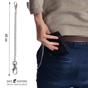 Wallet Men with chain - Large wallet extended - Chain Wallet - Biker Wallet - Men's wallet