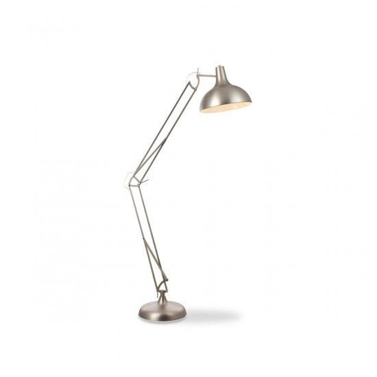 Furny vloerlamp classic mat staal