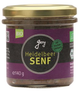 Blueberry mustard with wild garlic and wild blueberries