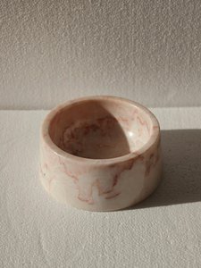STUDIO ANIMAUX | Essens- und Trinkschale aus Marmor | Cremerose