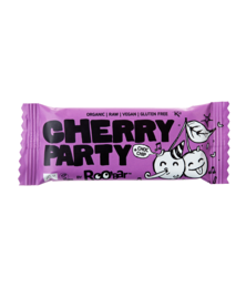 Organic cherry-flavored snack bar with a soft, chewy texture.
