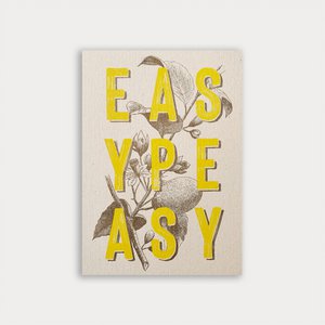 Postcard / Typo / Easy Peasy / Eco paper