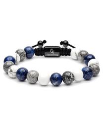 Men's Sodalite, Howlite, Jasper Beaded Bracelet