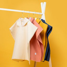 Brandy roze honingraat babybadponcho