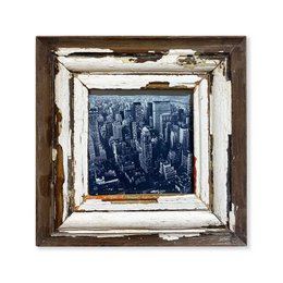 New York, New York - Komposition aus 3 Altholzrahmen