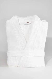 Pamuk Wafelbadjas - Wit 100% katoen