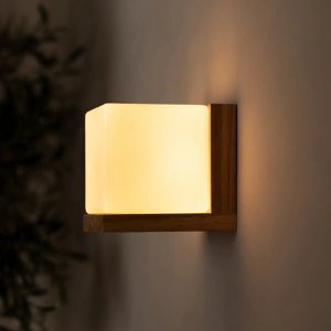 Lizzy Light Brown Rechargeable Wooden Wall Lamp | Cordless, Dimmable & Stylish Lighting