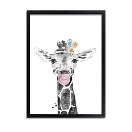 Poster della scuola materna della giraffa chewing gum