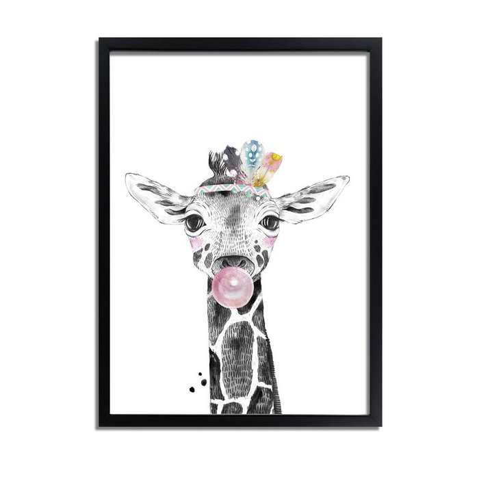 Giraffe Kinderkamerposter Kauwgom