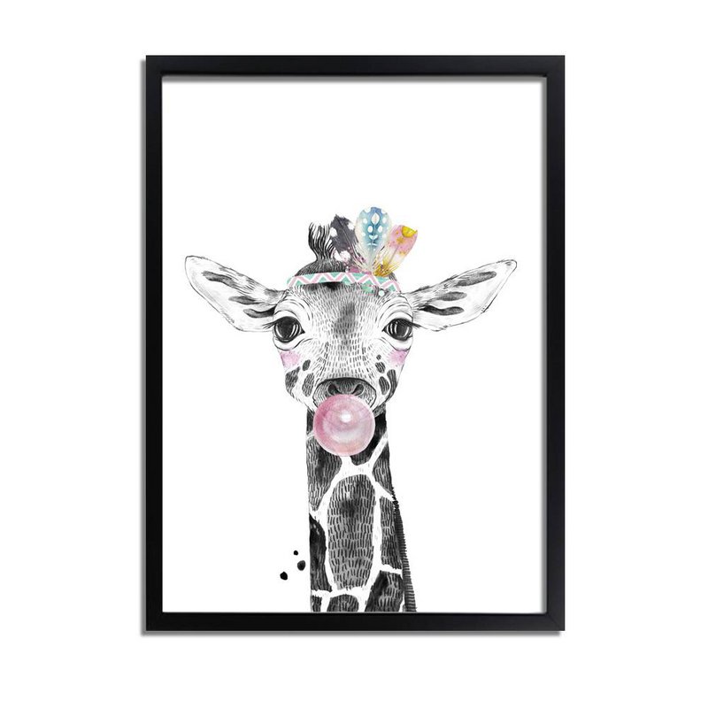 Poster della scuola materna della giraffa chewing gum