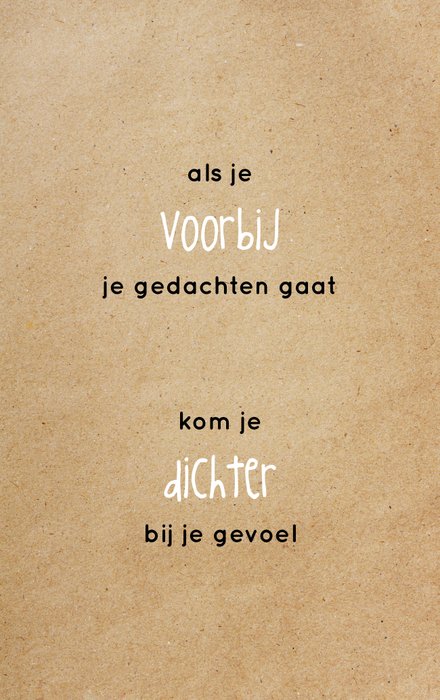 Als je voorbij je gedachten gaat, kom je dichter bij je gevoel