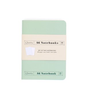 A6 notebooks (set of 2) - Green & aqua
