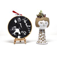 Handmade Embroidery Hoop Wall Art - Erotic Collection - Textile Wall Decoration 15cm