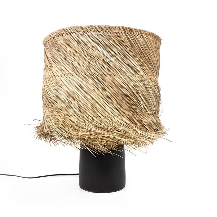 De Pandan tafellamp - zwart naturel