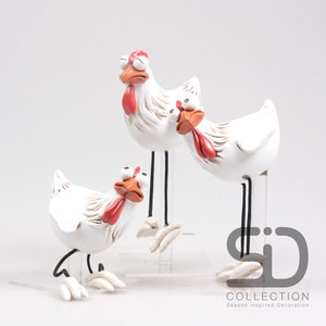 KIP FRITS (TUINSTEKER) M/BUNGELBEENTJES 3 ASS 11X9X11 CM