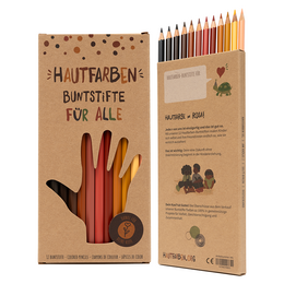 Set of 12 skin-tone colored pencils for all. Includes a variety of shades to represent diverse skin tones.