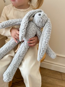 Grauer musikalischer Kaninchen mit Namen