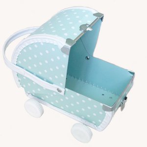 Spielbox Puppenwagen Blau OK 7239