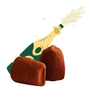 Champagner -Schokoladentrüffel - Schüttung