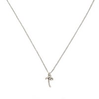 Zilveren ketting palm tree