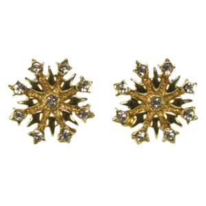 Oorbellen steker Sneeuwvlok goud
