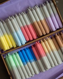 Spitzkerzen - Mischung aus grauen Farben