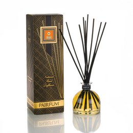 A large reed diffuser bell with a variety of fragrance options, including Anise & Black Vanilla, Bergamot & White Tea, Black Orchid, and more. The diffuser features a sleek, modern design and is perfect for adding a subtle, long-lasting fragrance to any room.