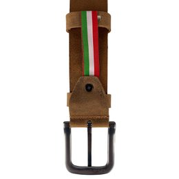 Herrengürtel - Damengürtel - Braunes italienisches Leder - 4 cm breiter lässiger Ledergürtel