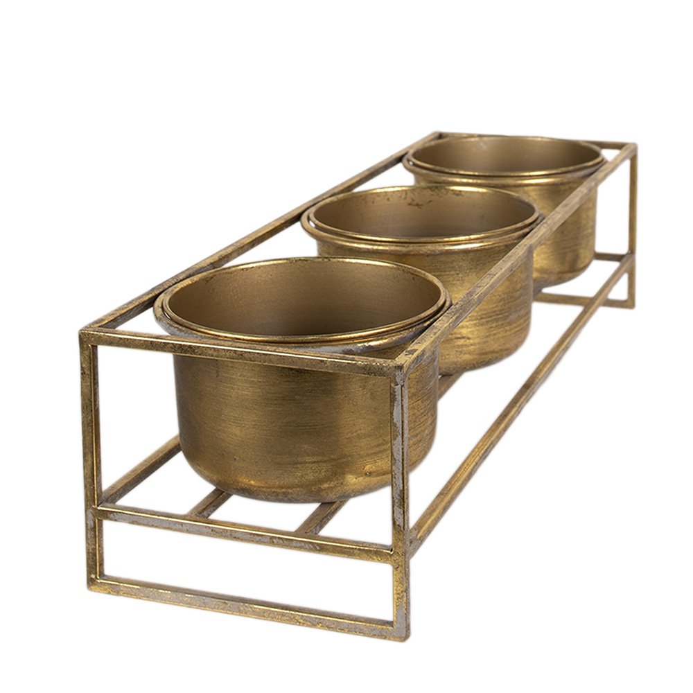 Plantenstandaard 63x19x16 cm Goudkleurig IJzer