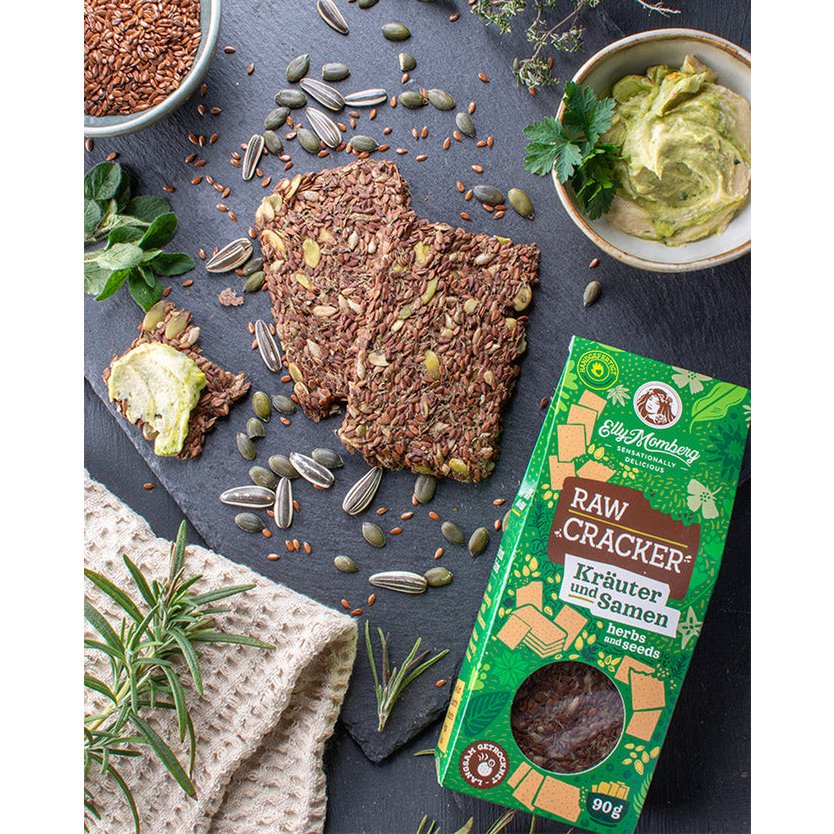 Lijnzaadcrackers met kruiden & zaden | Glutenvrij | 90g