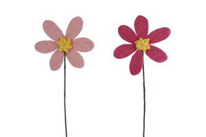 Decoratiebloem Flower roze/fuchsia