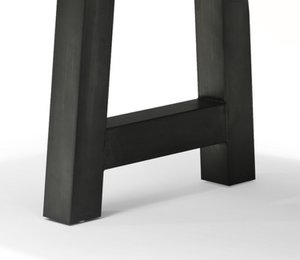 ONDERSTEL HIP -H-POOT 120X120X74 VINTAGE ZWART