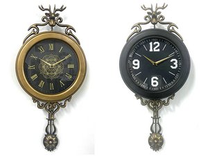 RELOJ PARED HIERRO 27X7,5X57,5 PENDULO 2 SURT. RE198977