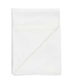 Rectangular white tablecloth made of GOTS-certified cotton, measuring 140x260cm, with a desert-inspired pearl white color.