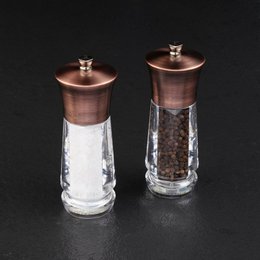 Precision+ Exford Pfeffer- und Salzmühlen-Set aus antikem Messing, 16,5 cm