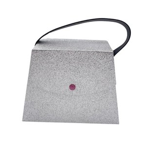 VE Geschenkbox, Handtasche, silberner Glanz