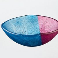 Artisano Bowl Soup 16x6 Blue & Magenta