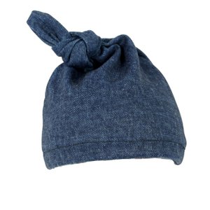 Baby hat Newborn with button jeans OK 4144