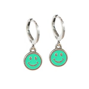 Earrings turquoise smiley