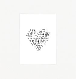 Handwritten postcard with a simple heart design, perfect for birthday wishes or heartfelt messages.