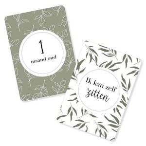 Mijlpaalkaarten | baby | eerste jaar | Leaves