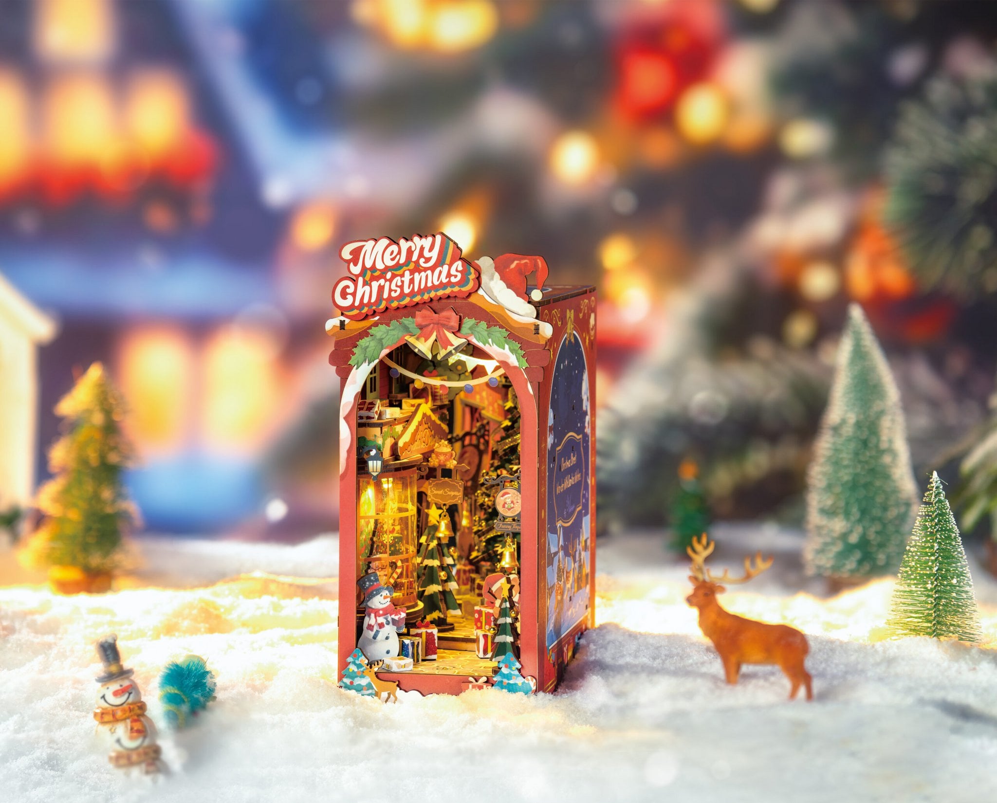 DIY Boek Nook Kerststraat Verlichtingsset