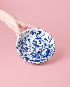 Handgemaakte keramische plaat knoflookrasp / MEDIUM PERSIË Blauw