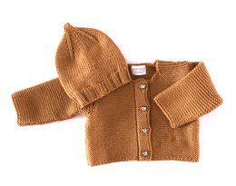 Set: Baby cardigan & Secret Santa hat made from 100% finest merino wool - the perfect gift for a birth