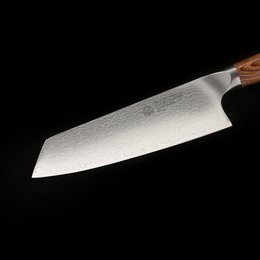 Couteau Santoku PUMA IP 7", en acier japonais VG-10 Damas avec manche en bois de noyer-pakka