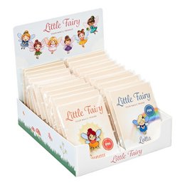  Colorful fairy-themed display pins featuring a whimsical fairy character named Bella. The pins are designed for children and would make a fun accessory or gift.
