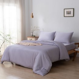  Soft, cozy duvet cover made from 100% bamboo in a calming coco white color. Features a stylish bottle neck insert strip for a unique design.